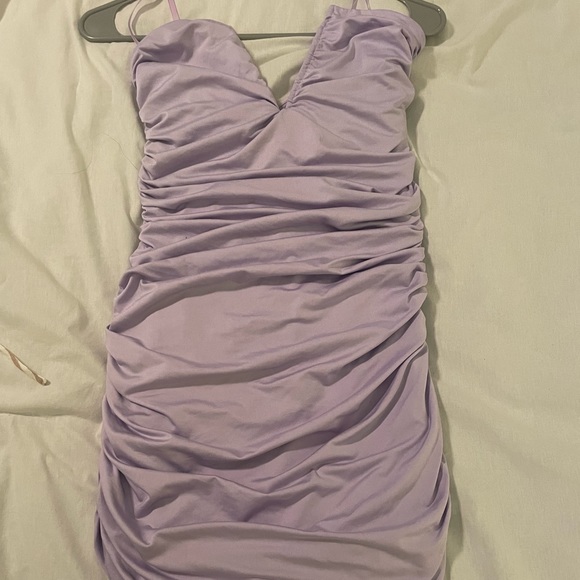 Revolve Lavender Vivienne ruched mini dress - Picture 4 of 4